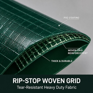 Lona Impermeable Resistente de Color Verde para Uso en Exteriores, Tejido Plano - Product Image 4