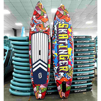 Planche de paddle gonflable SKATINGER OEM en PVC pour SUP, avec accessoire aileron, pour sports nautiques et surf