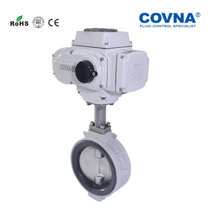 วาล์วไฟฟ้า COVNA B2Bclearance Sale ขนาด 12 นิ้ว JIS 5K 24V DC  พร้อมซีลยาง EPDM ตัววาล์วอะลูมิเนียม วาล์วผีเสื้อไฟฟ้าแบบมอเตอร์ - Product Image 5
