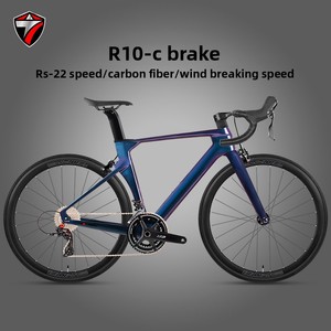 Vélo de route en fibre de carbone R10 - Jantes à double frein V-brake, design aérodynamique résistant au vent, 22 vitesses, vélos de course pour hommes et femmes, 700C - Product Image 1