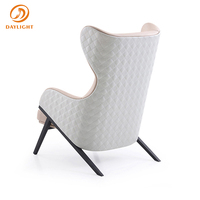 Canapé en cuir d'accent classique moderne de luxe nordique, blanc orange, chaise de loisirs, meubles de chambre à coucher, chaises de loisirs, vente en gros