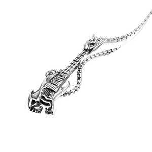 Skeleton Bass Guitar cử chỉ Mặt dây chuyền Rock Phụ kiện nhạc cụ quà tặng hoặc lưu niệm cho những người yêu âm nhạc - Product Image 5