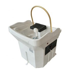 Kisen Nouveau Lavabo Portable pour Lavage de Cheveux Or et Blanc, Sans Plomberie, avec Réservoir d'Eau, pour Salon de Beauté - Product Image 1