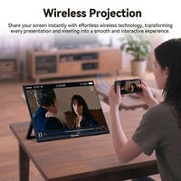 Moniteur portable R&E ultra-fin 15,6 pouces IPS 1080P avec résolution Type-C, extension d'écran d'ordinateur portable, 100% SRGB sans scintillement pour les professionnels
