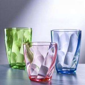 300ml 390ml Colorful <b>Plastic</b> clear Acrylic <b>Drinking</b> Juice Water <b>Cups</b> for Restaurant - Product Image 4