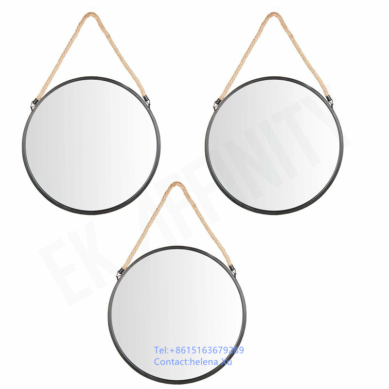 Set Di 3 Specchi Decorativi Rotondi Per Parete - Oro Vintage, Diametro 24 Cm - Ideali Per Soggiorno, Camera Da Letto, Corridoio - Regalo Originale