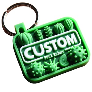 Personalizzare il testo di personalizzazione Hot Seller Design prezzo all'ingrosso personalizzato 2 D Pvc <span class=keywords><strong>portachiavi</strong></span> - Product Image 2