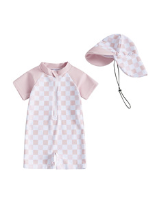 RTS Kids Swimsuit Girls Swimwear Kids <strong>Swimming</strong> <strong>Costumes</strong> Wholesale Summer <strong>Toddler</strong> Swim Suit with Hat - Product Image 5