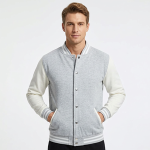 Chaqueta Varsity de Algodón Premium para Hombre Freandy Sports, Cuello Alto Informal, Cierre de Botones, Corte Regular, Resistente al Viento para Invierno - Product Image 5