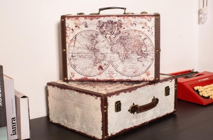 Hot Selling Customized <strong>Large</strong> Vintage Wooden Travel <strong>Storage</strong> Box Classic European Retro Antique Square Toy <strong>Trunk</strong> Functional - Product Image 3