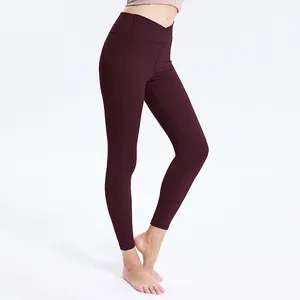 20% Rabatt Benutzer definierte Logo Butt Lift Mittlere Taille Alpha lete Enge Yoga hosen 25% Spandex Leggings Für Frauen Mit Tasche