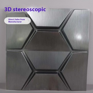 Di lusso 3D venature di legno 3D pannello di parete luce-tridimensionale sfondo decorativo per TV soggiorno Front Desk parete aziendale - Product Image 2