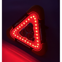 Lampe de signalisation triangulaire solaire 2-en-1 pour urgence routière, alarme de panne, lampe de sécurité portable à clignotement manuel