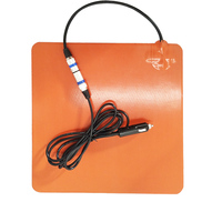 Plaque chauffante électrique en silicone personnalisable 300x300mm 12V pour sacs de livraison de nourriture et de pizzas, température maximale 80-100°C, économie d'énergie