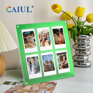 Nhà Máy Bán buôn 3 inch kim loại máy tính để bàn khung ảnh 6 Pocket Acrylic hiển thị cho Fujifilm Instax Mini 12/11/Evo hình ảnh - Product Image 3