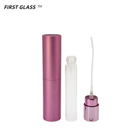 Prix d'usine, vente en gros, flacon de parfum en verre rotatif de 10 ml, atomiseur, flacon en aluminium cylindrique coloré rechargeable