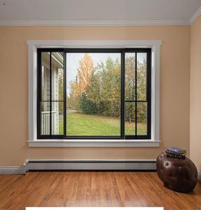 Fenêtre à battant en aluminium design peu encombrant, cadre étroit facile à ouvrir pour petit appartement cuisine ventilation maison moderne - Product Image 6