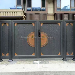 Porte extérieure en aluminium de style central-asiatique, fabrication de 30 ans, style luxueux, système de sécurité automatique, différentes tailles - Product Image 6