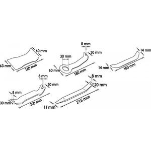 VIGOR - V1369 Jeu de leviers de démontage (5 pièces) -EAN 4047728013697 JACKS ET GRUES D'ATELIER - Product Image 2