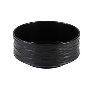 Bol à soupe en plastique, texture pierre, incassable, résistant à la chaleur, en PP épaissi, noir et blanc, bol droit pour la maison, les restaurants et les hôtels - Product Image 1