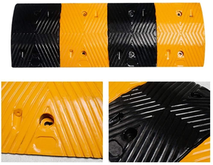 Zento Zones scolaires <span class=keywords><strong>zone</strong></span> de décélération limiteur de vitesse en caoutchouc jaune et <span class=keywords><strong>noir</strong></span> réfléchissant amovible - Product Image 4