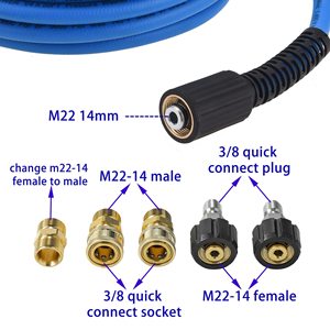 <span class=keywords><strong>Manguera</strong></span> de limpieza de drenaje de alta presión 22x15/14mm-Serpiente de cabeza de rata universal para tuberías de alcantarillado, uso doméstico y de lavado de coches - Product Image 2