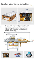 Scie à table à pousser en bois JT-9, scie mère-enfant de précision, table de scie multifonctionnelle, outil de décoration en bois, scie à table électrique