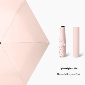 Parapluie portable ultra-léger manuel à 3 plis, coupe-vent, résistant aux UV, design moderne, mini parapluie avec tube en fer et verre, pour adultes, idéal pour les voyages - Product Image 1