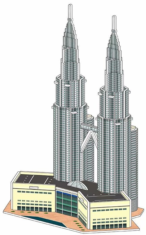 1890-P Petronas Twin Towers (Large)