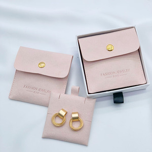 Envelope Jewelry Packaging Bags with Insert Pad Jewelry Pouch Bag and <strong>Box</strong> with Logo for <strong>Earring</strong> <strong>Holder</strong> - Product Image 1
