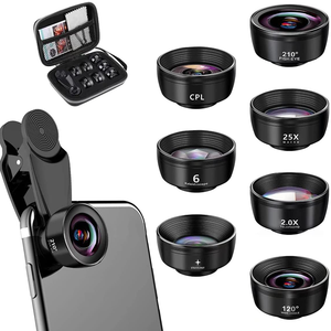 Kit d'objectifs universels pour téléphone HD 7-en-1 et 10-en-1 avec grand angle, <span class=keywords><strong>macro</strong></span> et fisheye pour tous les smartphones - Product Image 3
