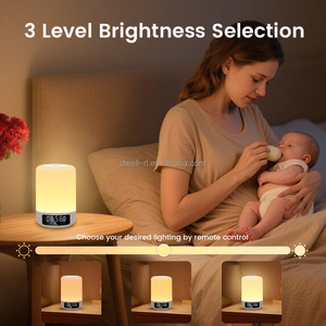 Đêm đèn loa đồng hồ báo thức cảm ứng cảm biến Dimmable đa màu sắc thay đổi đèn cạnh giường ngủ Máy nghe nhạc MP3 - Product Image 3