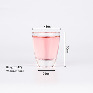 34ml 1.2 once bicchiere da vino bicchiere da bicchiere Mini Logo personalizzato liquore piccola capacità bar uso per feste bicchieri - Product Image 5