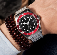 Montre automatique de plongée pour homme avec mouvement Seiko NH35 de 41 mm, sans logo, logo personnalisé, bracelet en acier inoxydable, montres mécaniques