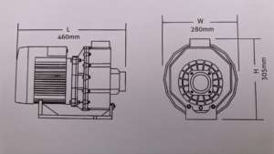 Pompe de piscine centrifuge à faible bruit, à haut débit et à haute pression, auto-amorçante, série Cadisdon Porlid HLD, sans préfiltre. - Product Image 3