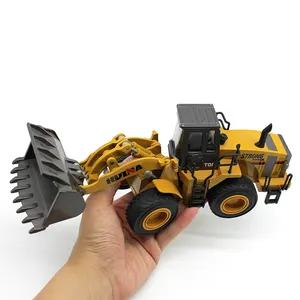 Huina 1913 1:40 Mainan Diecast Logam Kendaraan Model Aloi Bulldozer Dalam Mainan Diecast Mobil Logam Mainan Bulldozer Die-Cast