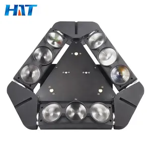 HAT stage lighting 9eyes spider light equipment X axis limitless rotation led 3x3 spider moving head