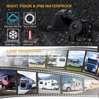 Pemutar Multimedia MP5 Layar Sentuh IPS 10,36 Inci Kamera 4 Lensa 1080P DVR 4CH Kamera Dasbor Mobil Truk Perekam Video Garansi 1 Tahun