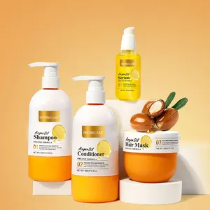 Marque privée Ensemble de shampoing et après-shampoing à l'huile d'argan Shampooing marocain biologique naturel