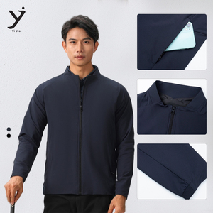 Bán Buôn Biểu Tượng Tùy Chỉnh Người Đàn Ông Bộ Đồ Thể Thao Áo Gió Áo Khoác Thể Thao Với Dây Kéo Tập Thể Dục Ngoài Trời Chạy Bộ Tops - Product Image 2