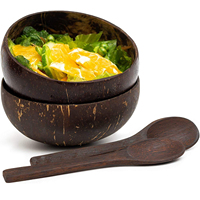 Bol à salade en noix de coco naturelle pour fête à thème hawaïen personnalisé bols en coquille de noix de coco fabriqués à la main