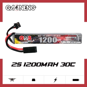 Batería LiPo GNB GAONENG 1200MAH 2S 7.4V 30C 60C RC para Airsoft con Conector Mini Tamiya - Product Image 2