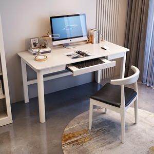 किशोरों और बच्चों के लिए ठोस लकड़ी न्यूनतम कंप्यूटर डेस्क आधुनिक घर छात्र डेस्कटॉप टेबल - Product Image 4