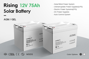Baterías de gel de almacenamiento de 12V 75Ah de China <span class=keywords><strong>para</strong></span> sistema de panel solar OEM ODM precio barato batería de plomo ácido recargable de ciclo profundo Agm - Product Image 2
