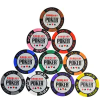 Heißer Steuern Hold'em Poker Chip Sets Black Jack Poker Metall Münzen 14g ton poker chips Großhandel preis