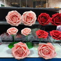 Rose géante artificielle en mousse EVA pour décoration de mariage et de fête, fleurs géantes en EVA faites à la main, roses imperméables pour l'extérieur