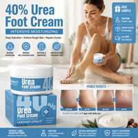Crème pour les pieds à 40 % d'urée, marque privée, soins de la peau des pieds, beurre de karité, aloe vera, vitamine E, exfoliante et hydratante