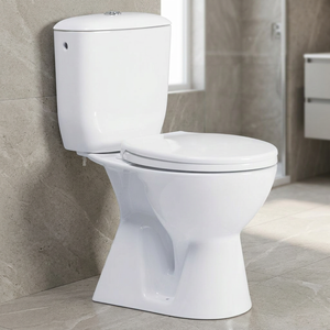 Premium Two Piece White Designer WC Concealed Tank Dual Flush Toilet P Trap Hotel Villa Bathrooms S Trap Water Closet - Product Image 5
