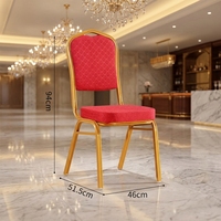 Chaises de banquet en gros pour hôtels, conférences, restaurants, mobilier en aluminium et fer pour événements, tables et chaises de salle à manger d'hôtel