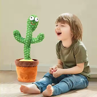 Nouvelle conception : Peluche Cactus Dansant 35cm, Douce, Fonction Enregistrement et Répétition, Haut-parleur Mignon pour Enfants, Idéal Anniversaire